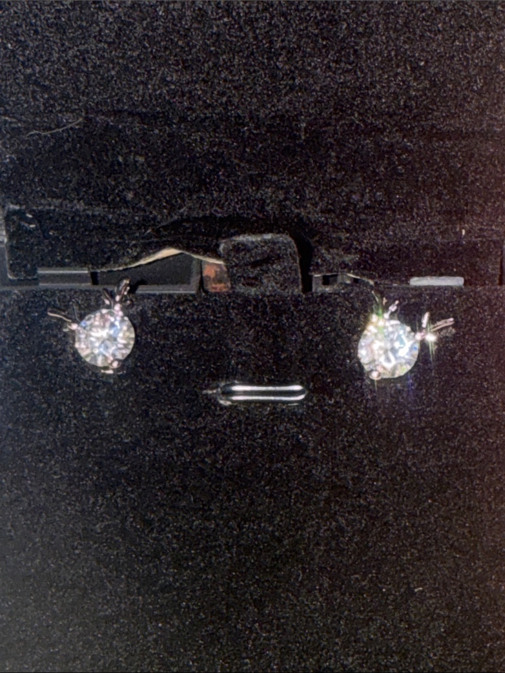GRA CERTIFIED MOISSANITE DIAMOND REINDEER Earrings 925 Sterling Silver 2CT total - Picture 4 of 10